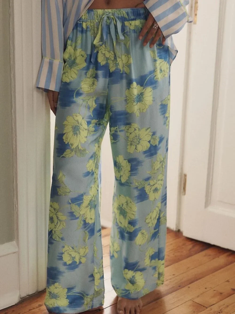NWT Anthropologie Lyrebird Neela Pajama Pants in LB Silky
